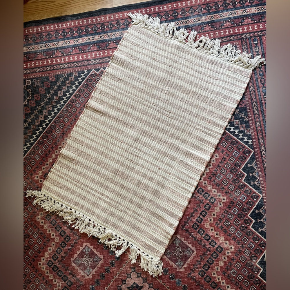 Hearth & Hand woven rug with tassels